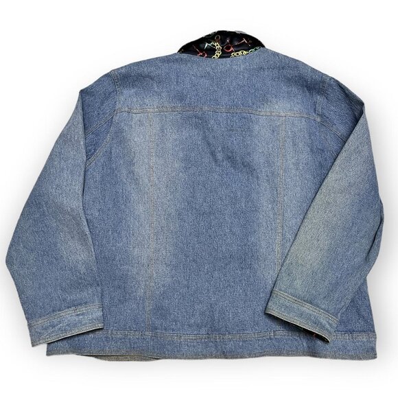 Vintage 90s Diane Gilman DG2 Designer Denim Jean Jacket - Womens XL - Picture 4 of 4